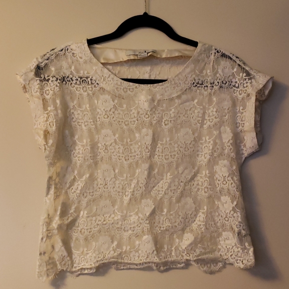 ** 2 for $15 ** Forever 21 - Crochet Cropped Tees - Picture 5 of 7